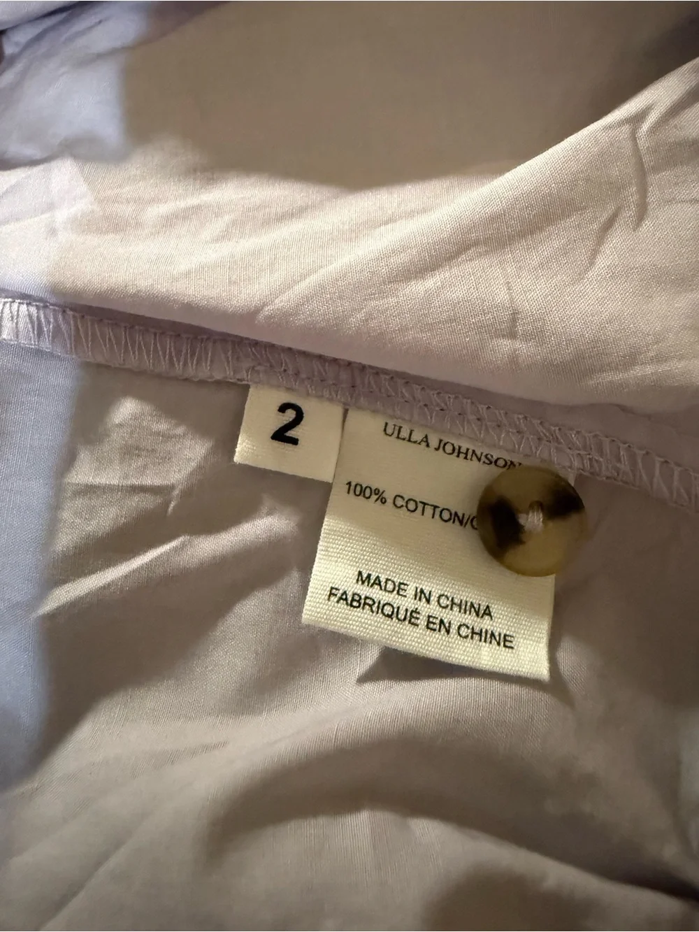 Ulla Johnson Lavender Ruffle Peplum Blouse